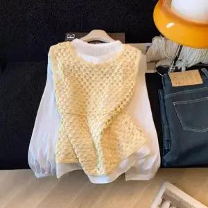 여사친 니트 투피스 봄가을 프렌치 긴팔 셔츠 슬림핏 카디건 조끼 DUCHI1