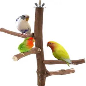 잉꼬 앵무새를 위한 필홈 버드 농어 스탠드 장난감 천연 포도나무 새장 가지 액세서리 마카티엘 코뉴어