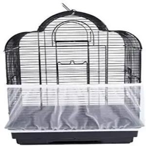 티안루옥시아오케 유니버설 버드 케이지 시드 캐처 가드 앵무새 그물 커버 신축성 있는 쉘 스커트 트랩