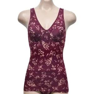 [하프클럽/]컬러 플라워 나염 여성 노와이어 풀컵 몰드 브라런닝