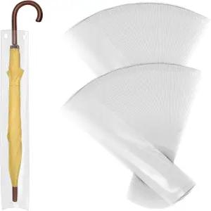 100개 우산 봉투 투명 비닐 레인백 일회용 방수 커버 교체 리필