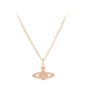 MUST IT_ 여성 미니 바스 릴리프 핑크골드 목걸이