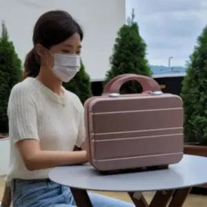 [하프클럽/]여행용 14인치 기내용 캐리어 레디백 로즈골드