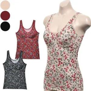 [하프클럽/]성스러운 플라워 나염 편안한 노와이어 몰드 브라런닝