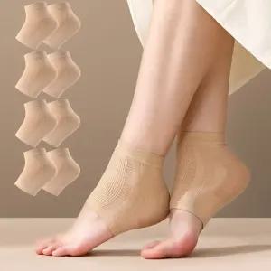 클라우드패드 뒤꿈치 각질케어 보습양말 4세트 실리콘 덧신 쿠션 풋케어 발