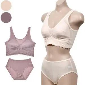 [하프클럽/]소재 감각적인 노와이어 부직포 런닝형 브라팬티세트