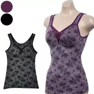 [하프클럽/]감각적인 플라워 나염 편안한 노와이어 몰드 브라런닝