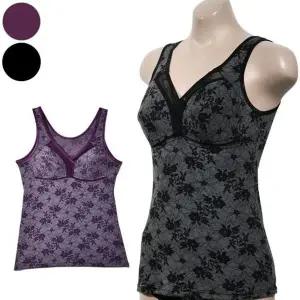 [하프클럽/]각적인 플라워 나염 편안한 노와이어 노몰드 브라런닝