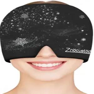 ZNoCuetoD 편두통 두통 캡 모자 풀 헤드 스 팩 랩 쿨링 젤 비니 핫/콜드 컴프레시 숙취 해소 스트레스 긴장