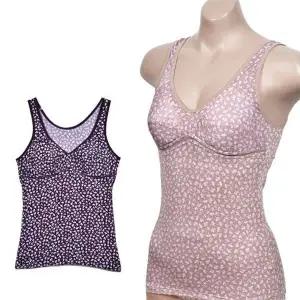 [하프클럽/]세련된 플라워 나염 인견 노와이어 부직포 브라런닝