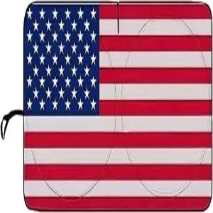 아메리칸 플래그 자동차 윈드실드 선쉐이드 SUV 트럭용 접이식 전면 유리창 실내 자외선 차단 커버 및
