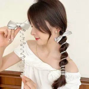 전화선 포니테일 헤어끈 여자패션헤어끈