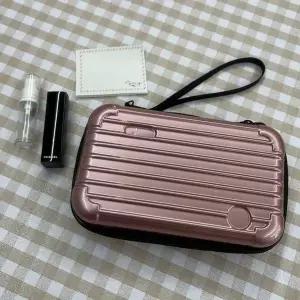 [하프클럽/]여행용 미니 하드캐리어 파우치 가방 로즈골드