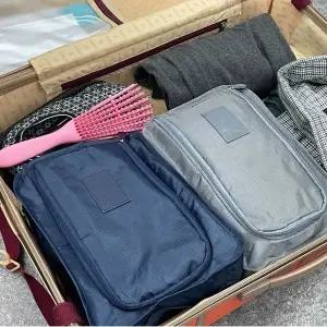 [하프클럽/]여행용 신발 주머니 보조가방 네이비