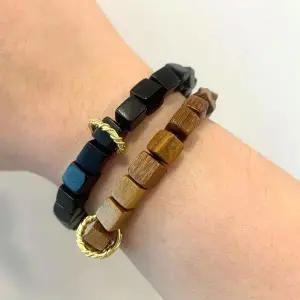 사각 불교 팔찌 골드링 남녀 공용 2컬러