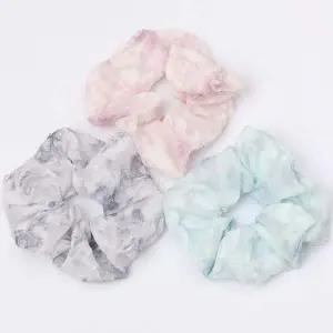 (쓰러담아) 파스텔 스크런치 곱창밴드 고무줄 머리끈 꽃고무줄