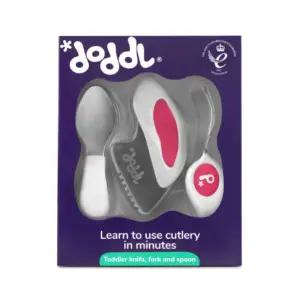 도들 자기주도 유아식 스푼 포크 나이프 세트 마젠타 BNS