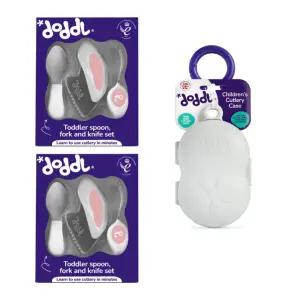 도들 유아식기 3P 휴대용 케이스 세트 더스키 로즈 BNS