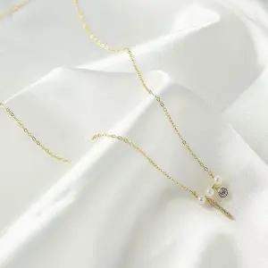 [하프클럽/]진주볼 여자목걸이 골드 목걸이 실버925