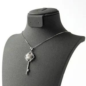 [하프클럽/]실버925 클래식 여성 진주 패션목걸이 키