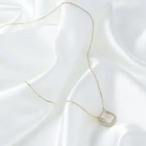 [하프클럽/]스퀘어 여성목걸이 펜던트 더블 실버925