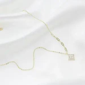 [하프클럽/]자개 목걸이 실버925 쥬얼리 다인스퀘어