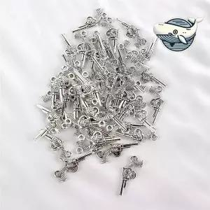 실버 리볼버 팬던트 목걸이 키링 악세서리