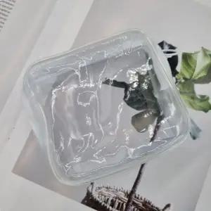 [하프클럽/]세안도구주머니 PVC 투명 방수 파우치 소형 화이트