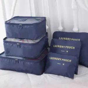 [하프클럽/]휴대용이너백 여행용 수납파우치 6종세트 네이비