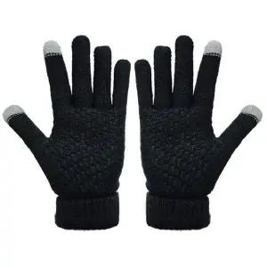 [하프클럽/]스마트터치장갑 무지 퀼팅 터치 스크린 장갑 블랙