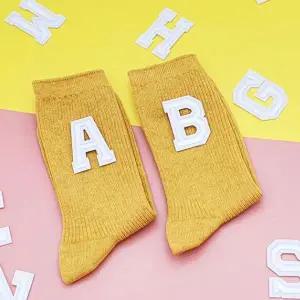 [하프클럽/]모자알파벳와펜 의류 패치 알파벳 흰색