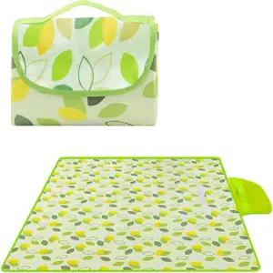 BQWanFA 80인치 x 120인치 모래 방지 피크닉 담요 야외 캠핑 하이킹 공원용 비치 매트 토트백과 함께 휴대