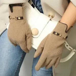 [하프클럽/]여자 엄마 선물 겨울 코디 체인 장식 클래식 장갑