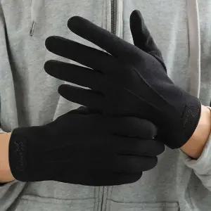 [하프클럽/]남자 겨울 방한 코디 스웨이드 장갑 스마트 폰 터치