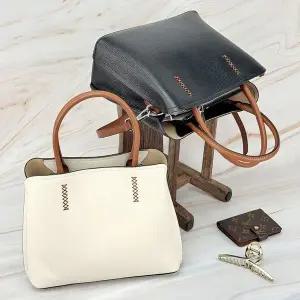 [하프클럽/]FC_89555 여성 가죽 스티치 토트 크로스백