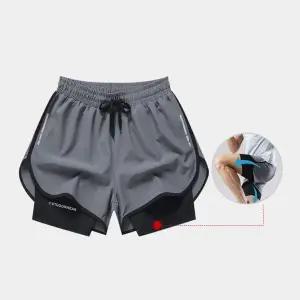 [하프클럽/]남자 투인원 레깅스반바지 쫄바지 헬스 트레이닝복