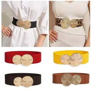 [하프클럽/]더블 라운드 버튼 와이드 코트 원피스 스판 벨트