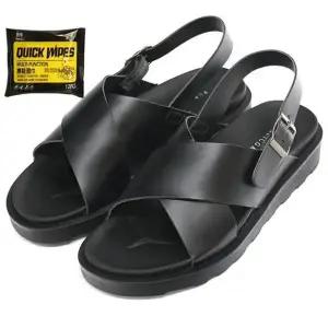 남자 샌들 스트랩 레더 슈즈 남성 신발 세정티슈 세트-WFHL0Q1