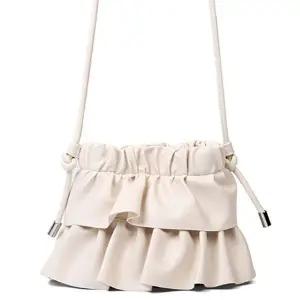 [하프클럽/]프릴 장식 미니 크로스백 여성용 가방