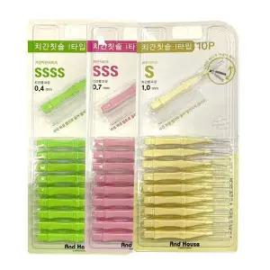 위생덮개 10P 앤드하우스 치간칫솔 치간치솔 I타입 이