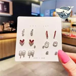 러블리 하트 귀걸이 일상 포인트 액세서리