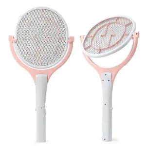 [셀러에이드]핑크 충전식 회전 A SIK LED 모기채