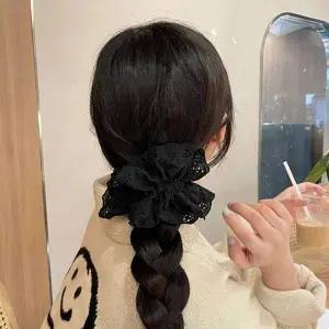 여자 빅사이즈 펀칭 레이스 헤어 밴드 곱창 스크런치