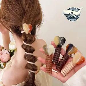 하트 모양 헤어핀 컬러 고급스러운 헤어