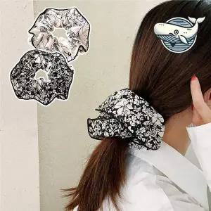 플라워 히든 곱창밴드 여성 헤어액세서리