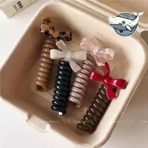 예쁜 리본 헤어끈 스타일리시 머리끈 컬러풀