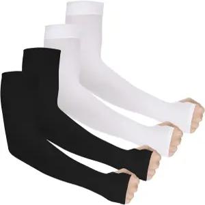 울리가이 4쌍 UV 자외선 차단 팔 소매 남성용 UPF 50 컴프레션 쿨링 슬리브 타투 커버 스포츠