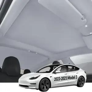 VION Tesla 2023-2021 모델 3 루프 선쉐이드 - 정밀 착용 처짐 없음 완전 정전 미국 공장에서 생산되는