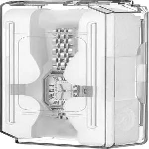 NUOBSTY 1Pc 시계 상자 디스플레이 여행 컬렉션 보관을 위한 투명 뚜껑 휴대용 정리함이 있는 케이스4.72 x