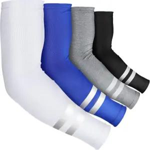 게이가 4쌍 남성용 자외선 차단 팔 소매 농구 야외 스포츠용 반사 커버